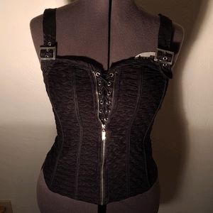 Stretchy corset style top. No boning.